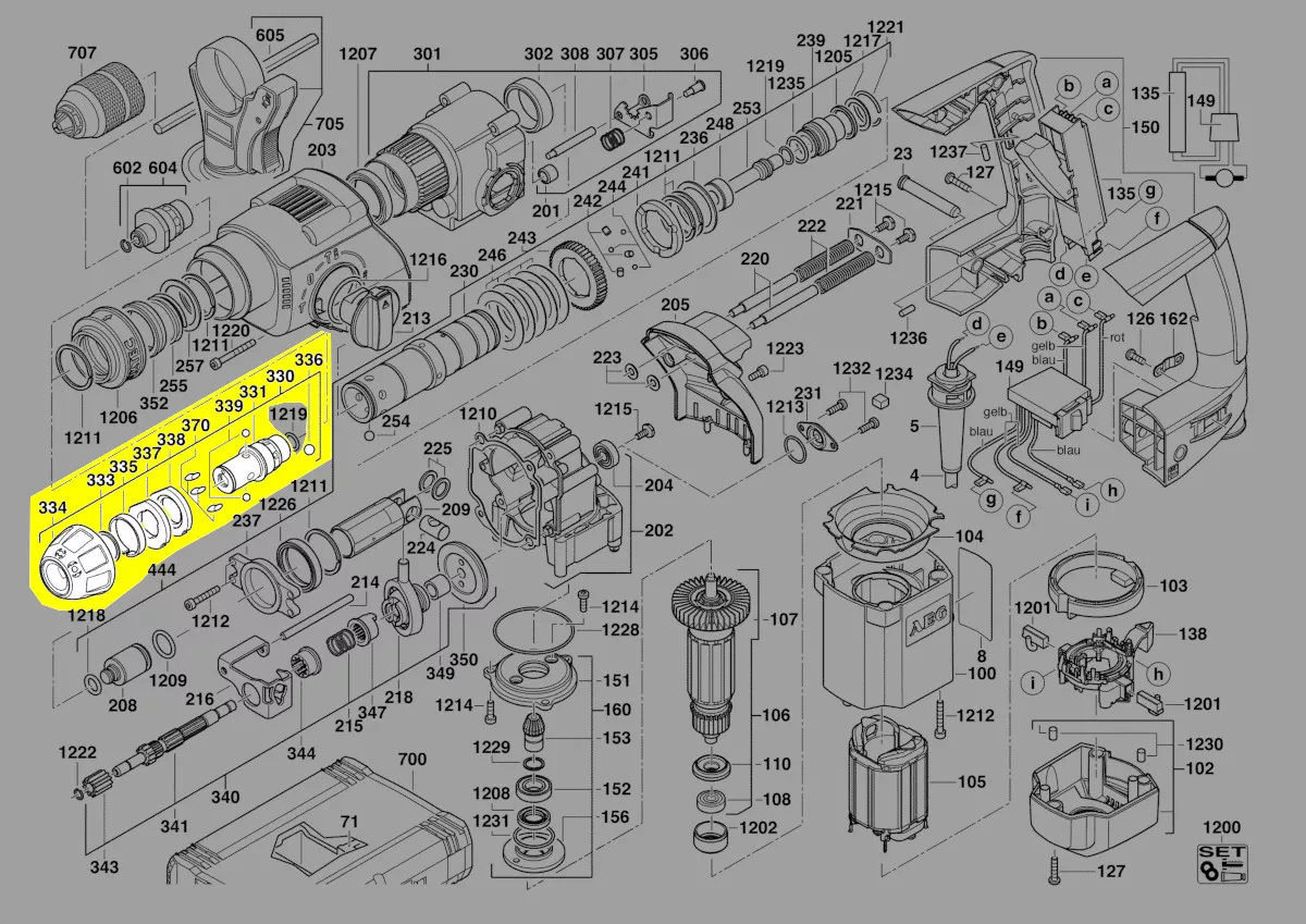 Porte-outil SDS plus réf. 4931384684 AEG